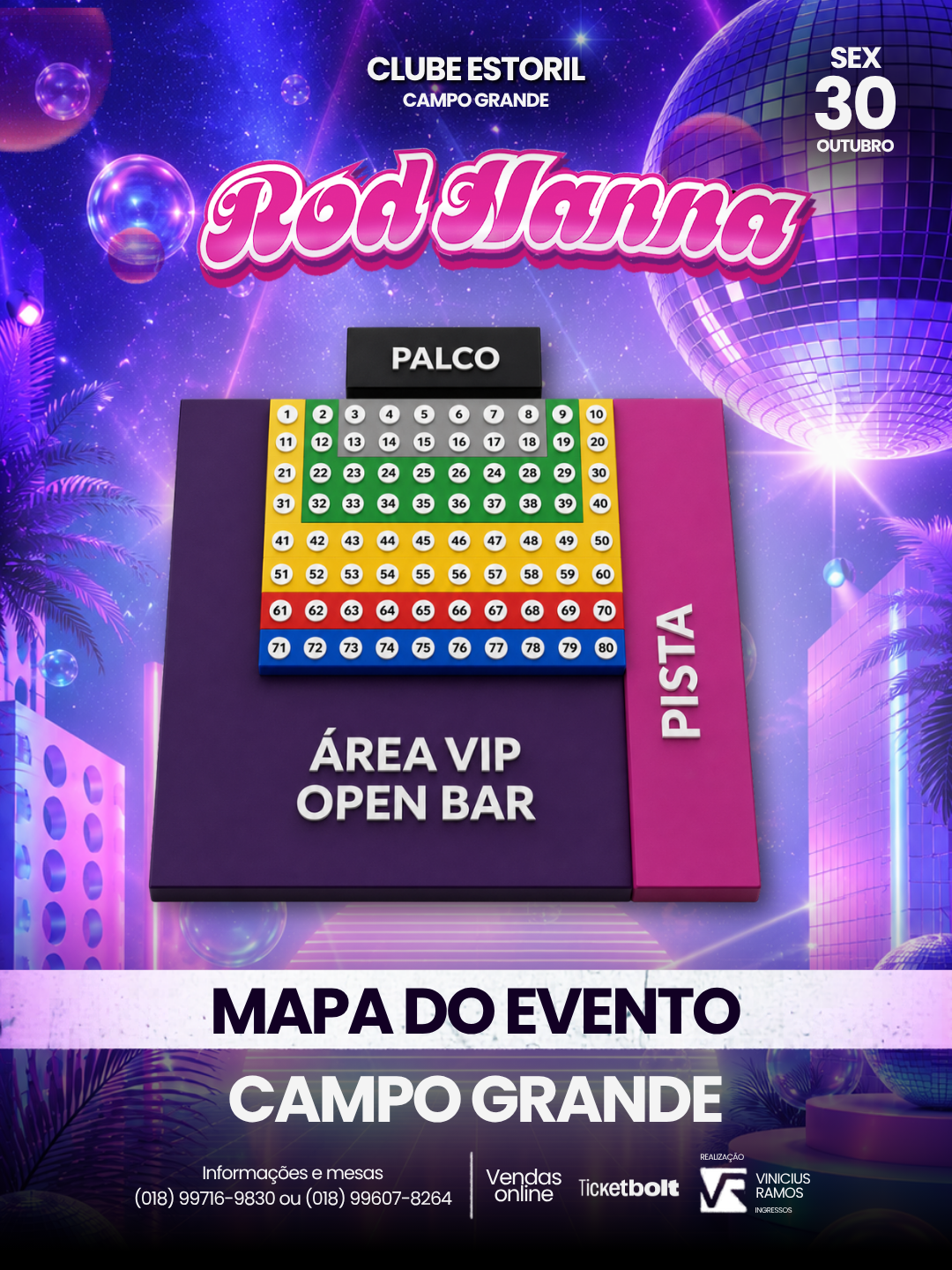 Mapa do evento Rod Hanna em Campo Grande